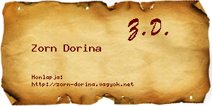 Zorn Dorina névjegykártya